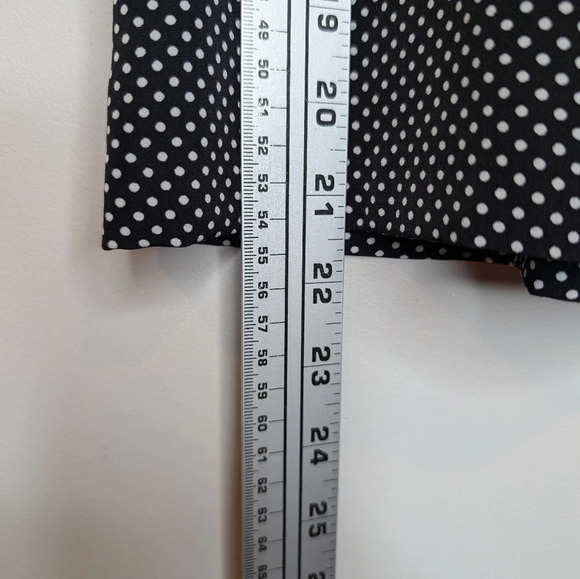 THE LIMITED Outback Red A-Line Dot Skirt Black White Polka Dots Pockets EUC S - Picture 8 of 8